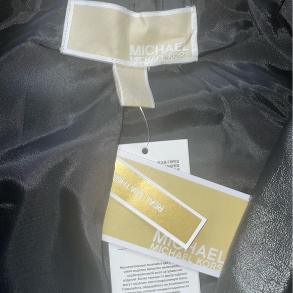 MICHAEL Michael Kors Leather Moto Jacket - Picture 14 of 15